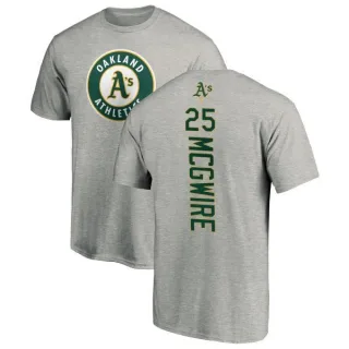 Men's Oakland Athletics Mark McGwire Ash Backer T-Shirt