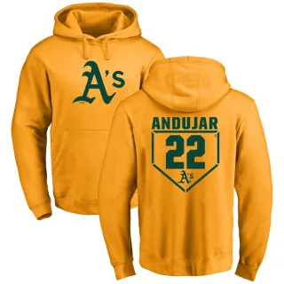 Men's Oakland Athletics Miguel Andujar Gold Branded RBI Pullover Hoodie -