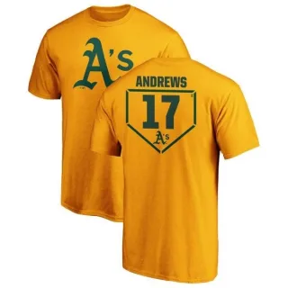 Men's Oakland Athletics Mike Andrews Gold RBI T-Shirt