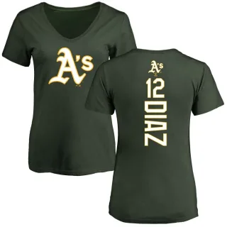 Aledmys Diaz Oakland Athletics Men's Green Roster Name & Number T-Shirt 