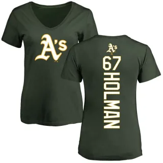 Women's Oakland Athletics Grant Holman Green Backer Slim Fit T-Shirt