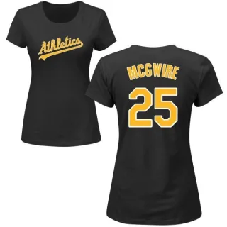 Women's Oakland Athletics Mark McGwire Black Roster T-Shirt