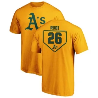 Joe Rudi Oakland Athletics Women's Black Roster Name & Number T-Shirt 