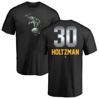 Youth Oakland Athletics Ken Holtzman Black Midnight Mascot T-Shirt